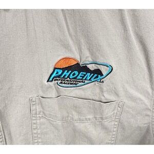 Vintage ISC Phoenix International Raceway Button Up Shirt Mens XL Tan Racing 90s